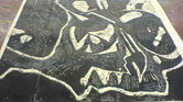 Skull woodcut...