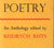 Clawr y gyfrol Modern Welsh Poetry, a olygwyd gan Keidrych Rhys 