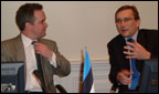 Greg Wood and Estonian PM Juhan Parts