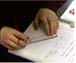 Image of Ulidia College pupil working with ruler and pencil