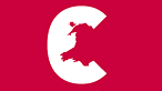 Map of Wales creating the letter C