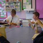 Making Rag Rugs.