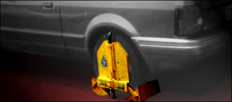 Clamped car