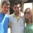 Joe Ledley gyda Glyn Wise a Magi Dodd