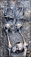 The remains of a decapitated Roman