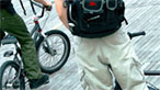 Teenage boys and bicycles