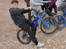 BMX rider waits for park