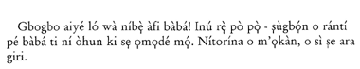 Yoruba writing