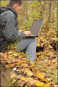 Man on a laptop