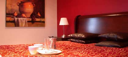 Red bedroom
