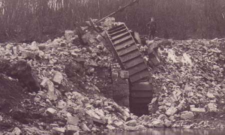 destroyed building