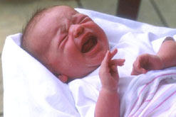 A baby crying