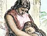 This 1850 engraving shows a mother and daughter separated from each other at a slave auction in the American south