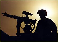 A Soldier awaits.