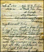 Handwritten letter