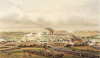 Painting which shows the battleground at Ligny