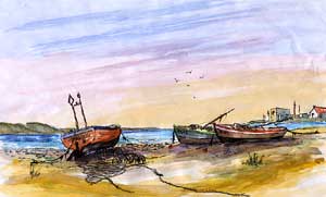 Fishing boats.