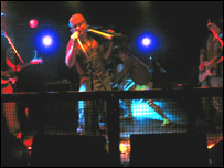 Punk band on stage