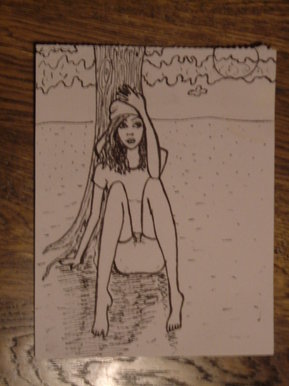 Girl under tree