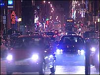 Manchester at night