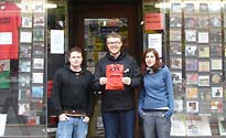 Huw outside Spillers Records in Cardiff