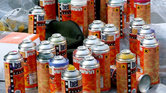 Cans of colour...