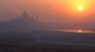 Photograph showing a Indian sunset