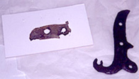 Photo of the sample taken from the church door at Hadstock