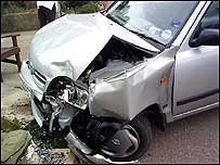 Crashed car