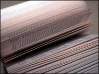 Pages in a book