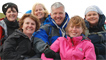 Derek and the girls on the the top of garth mountain